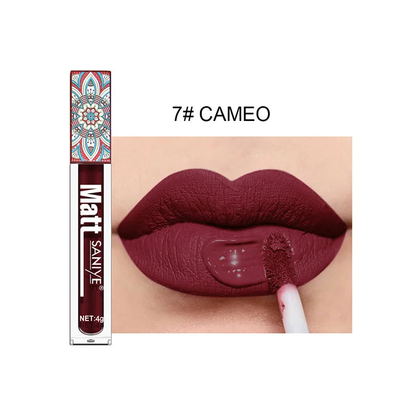 Matte Lip Gloss Set - Pink, Peach & Brown with Mica