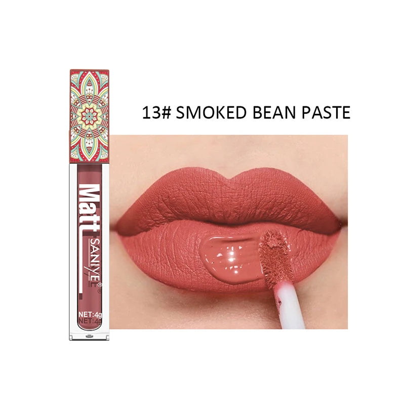 Matte Lip Gloss Set - Pink, Peach & Brown with Mica