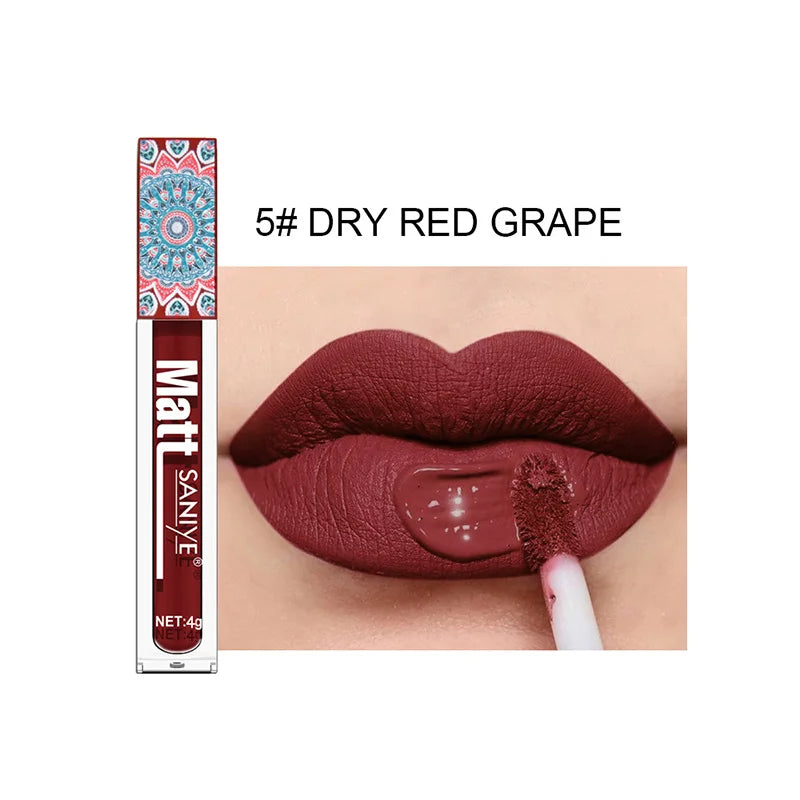 Matte Lip Gloss Set - Pink, Peach & Brown with Mica