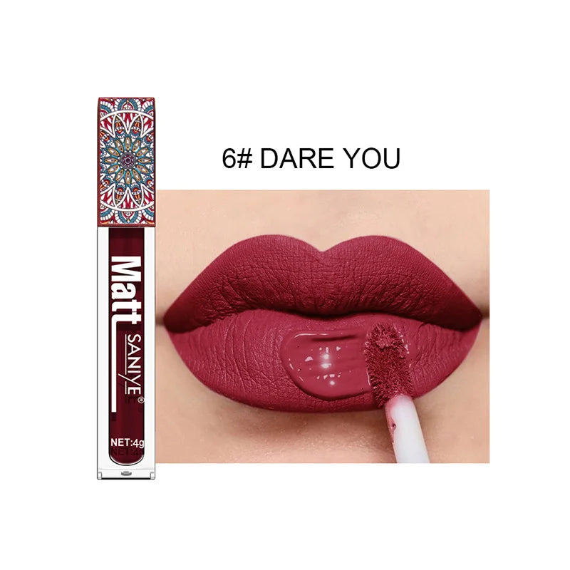Matte Lip Gloss Set - Pink, Peach & Brown with Mica