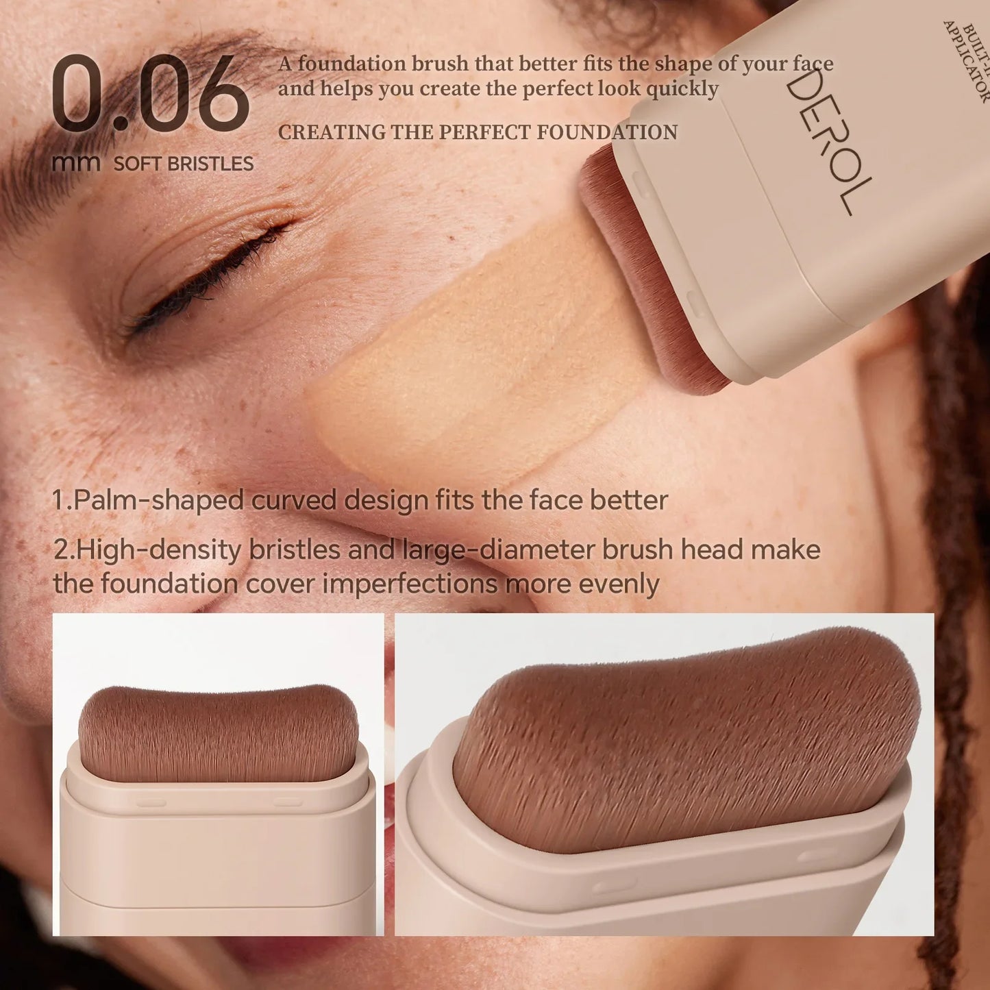 DEROL Eraser Foundation Stick with Makeup Brush